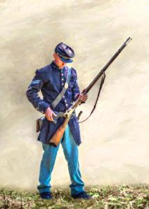 Union Soldier reloading by Randy Steele